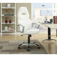 Coaster Furniture 800150 Adjustable Height Office Chair White and Silver